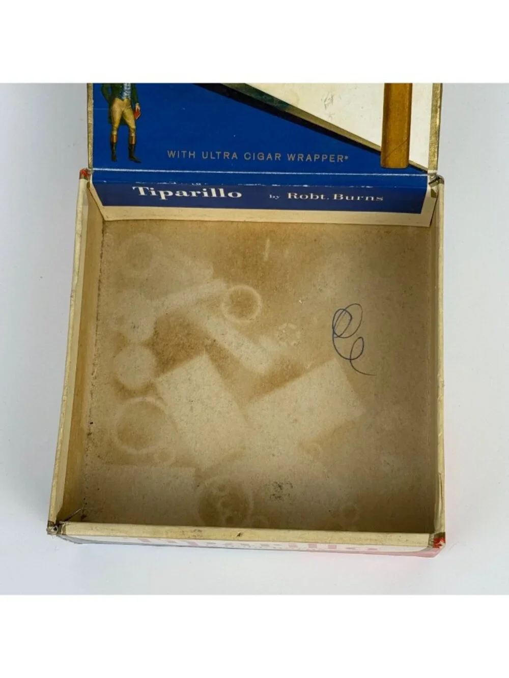 Vintage Tiparillo Cigar Box Square Cardboard Collectible Mid-Century